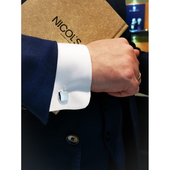 Silver Cufflinks Square GRABABLE - Cufflinks to Engrave