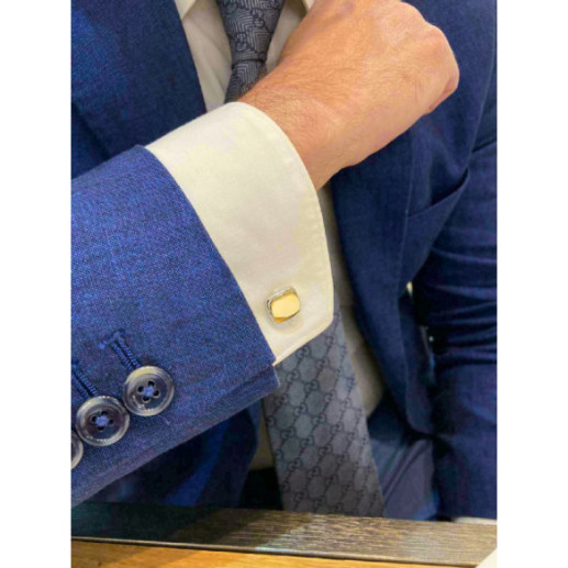 ENGRAVABLE Silver and Gold Cufflinks. - Cufflinks to Engrave