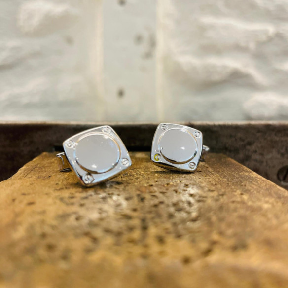 Gemelos De Plata Grabable - Gemelos para Grabar