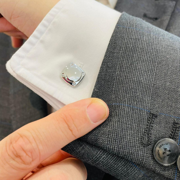 Gemelos De Plata Grabable - Gemelos para Grabar