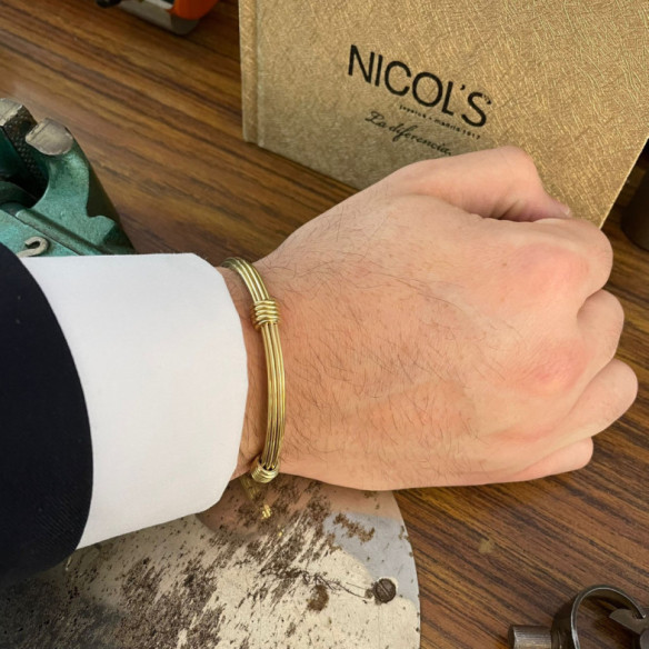 Pulsera Hombre Oro Teseo 6Mm - Pulseras de Hombre