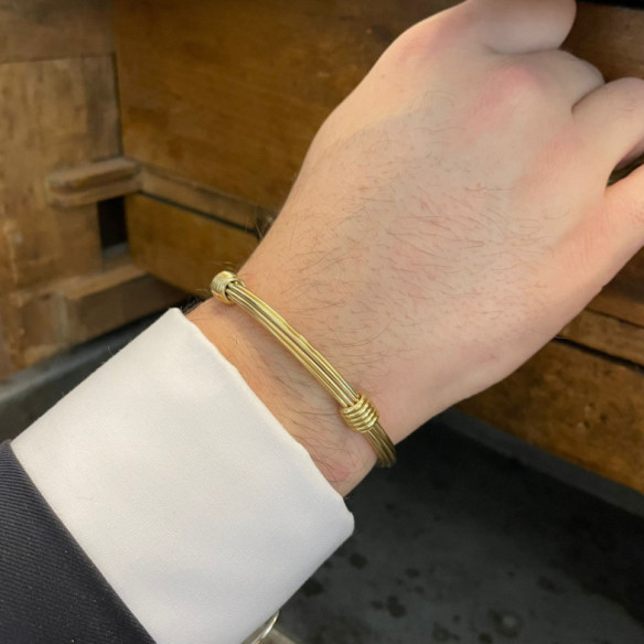 Pulsera Hombre Oro Teseo 6Mm - Bracelets d'homme