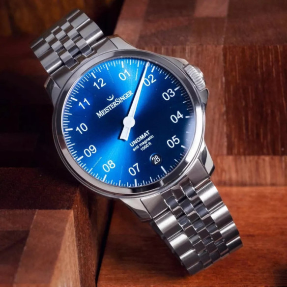 Meistersinger Unomat Sunburst Medium Blue - Meistersinger Classic