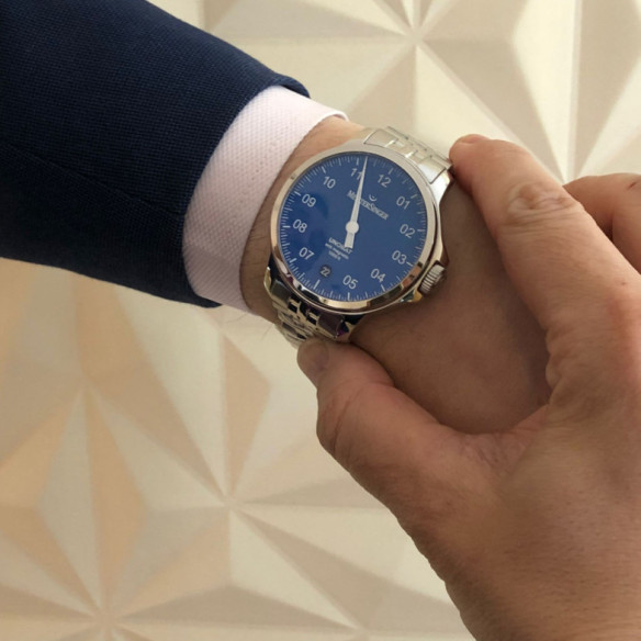 Meistersinger Unomat Sunburst Medium Blue - Meistersinger Classic