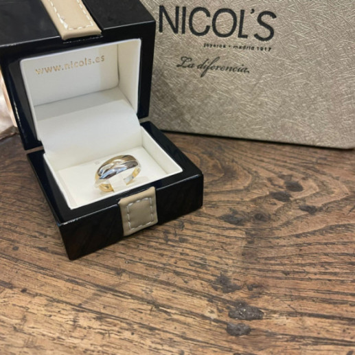 Anillo Oro Minimalista Onda Doble - Anillos de Oro Sin Piedras 2