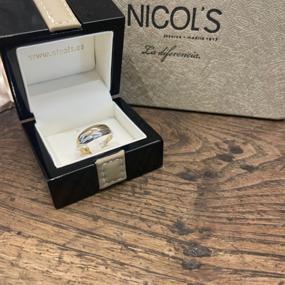 Anillo Oro Minimalista Onda Doble - Anelli d'oro senza pietre