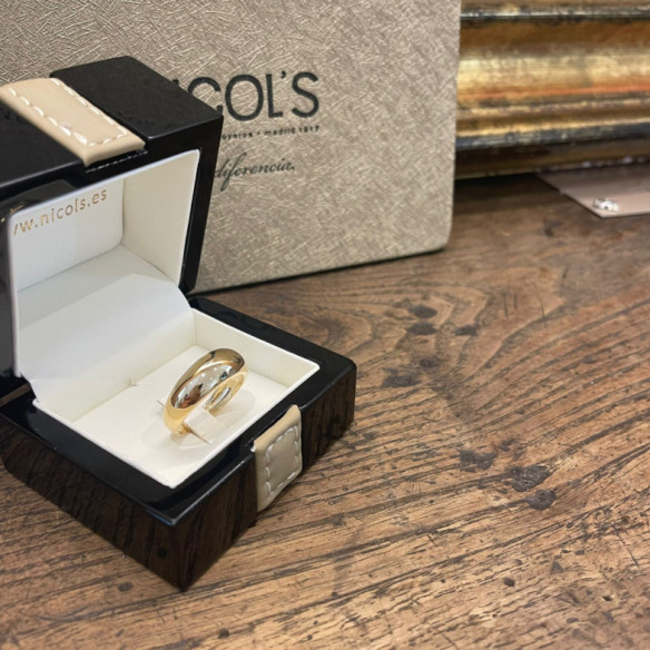 Anillo Oro Minimalista Media Caña Alta 9mm - ANILLOS