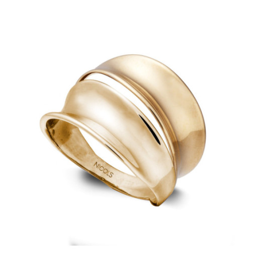 Anillo Oro Basic Gold Dos Bandas Convexas - Anillos de Oro Sin Piedras