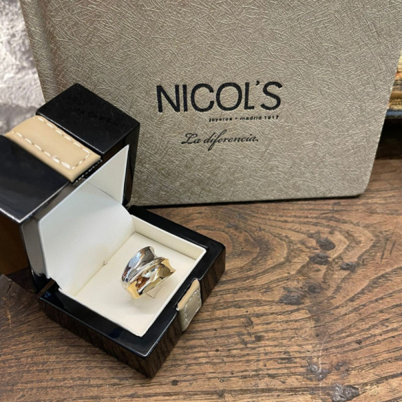Anillo Oro Basic Gold Dos Bandas Convexas - Anillos de Oro Sin Piedras