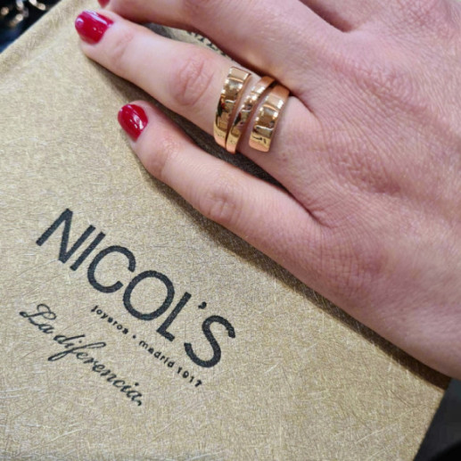 Anillo Tribanda Completa Oro Rosa - Anillos de Oro Sin Piedras 2