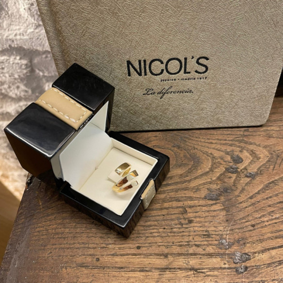 Anillo Tribanda Cuadrada Oro Amarillo - Anéis de ouro sem pedras