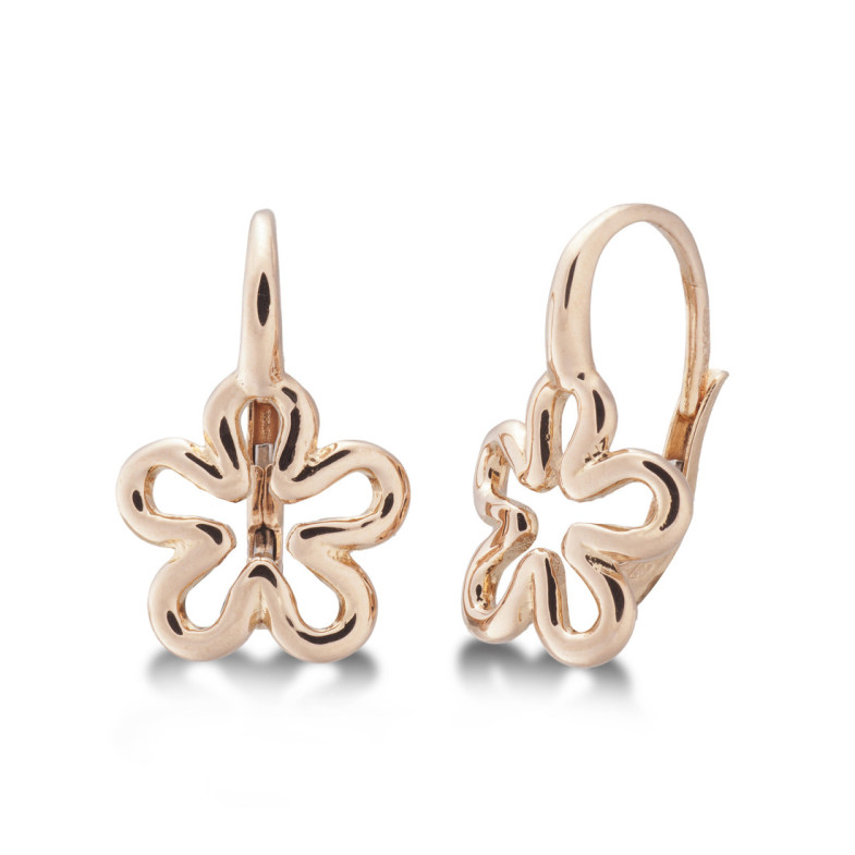 Pendientes Oro Basic Gold Flor Fina - cortos