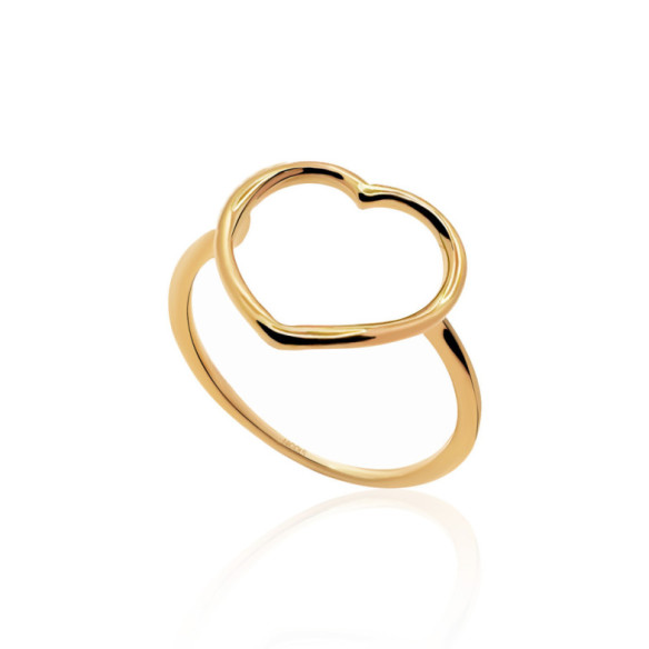 Anillo Oro Silueta Corazón - Anelli d'oro senza pietre