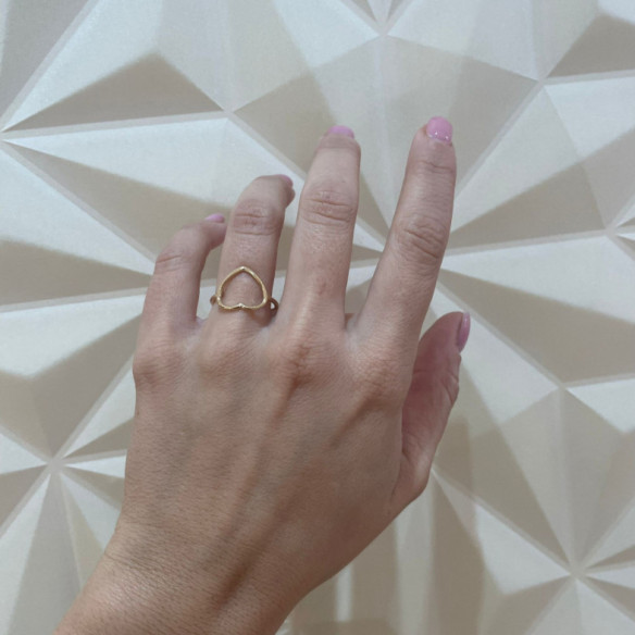 Anillo Oro Silueta Corazón - Anelli d'oro senza pietre