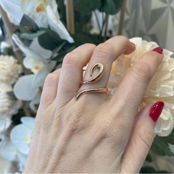 Anillo Oro Basic Gold Latigo Enfrentado - Anillos de Oro Sin Piedras
