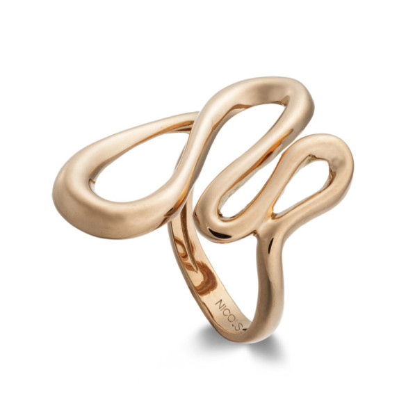 Anello in oro Basic Gold Latigo a quattro onde - ANELLI