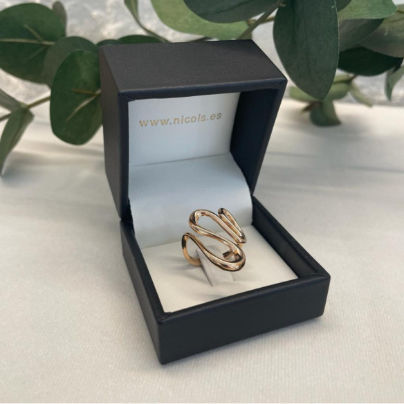 Anillo Oro Basic Gold Latigo Cuatro Ondas - ANILLOS