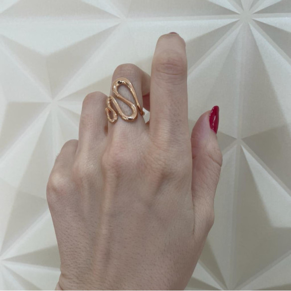 Anillo Oro Basic Gold Latigo Cuatro Ondas - ANILLOS
