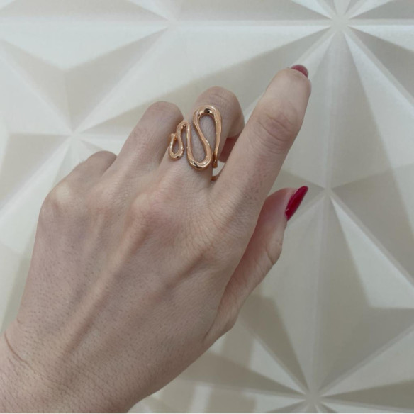 Anillo Oro Basic Gold Latigo Cuatro Ondas - ANILLOS