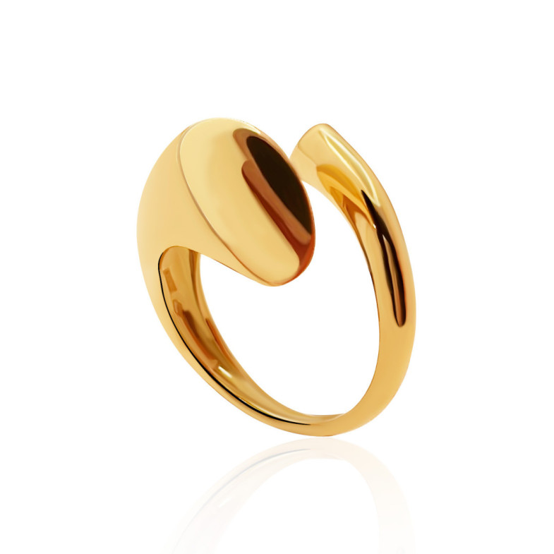 Anillo Oro Amarillo Tu Y Yo Látigo - Bagues d'or sans pierres