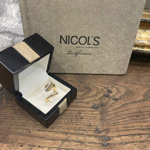 Anillo Oro Amarillo Tu Y Yo Látigo - Anillos de Oro Sin Piedras 2