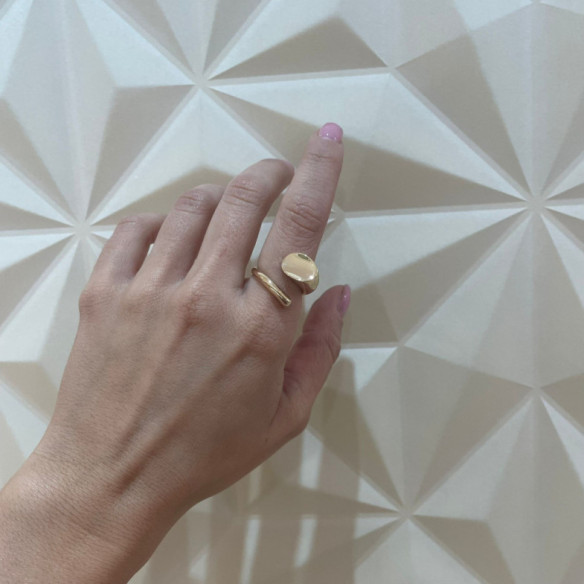 Anillo Oro Amarillo Tu Y Yo Látigo - Goldene Ringe ohne Steine