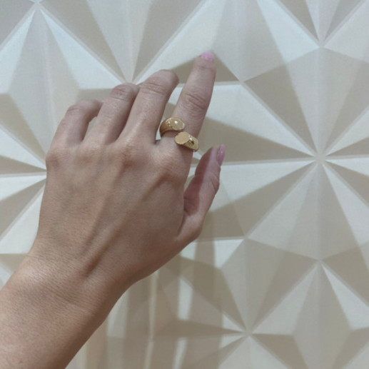 YOU AND ME MIDI Ring Yellow Gold - Golden rings without stones 2