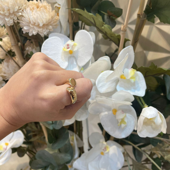 Ring Ihr und ich Midi Gelbgold - Goldene Ringe ohne Steine