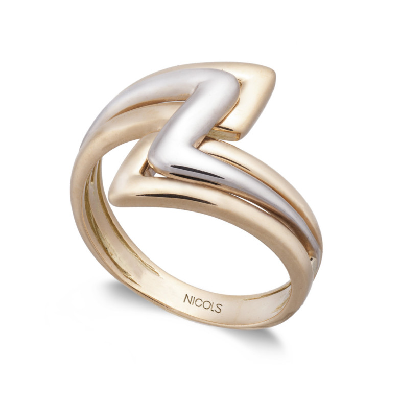 Anello in oro con punte dorate di base - Anelli d'oro senza pietre