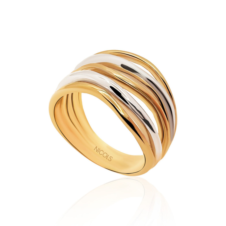 Anillo Oro Minimalista 5 Bandas onduladas - LES ANNEAUX