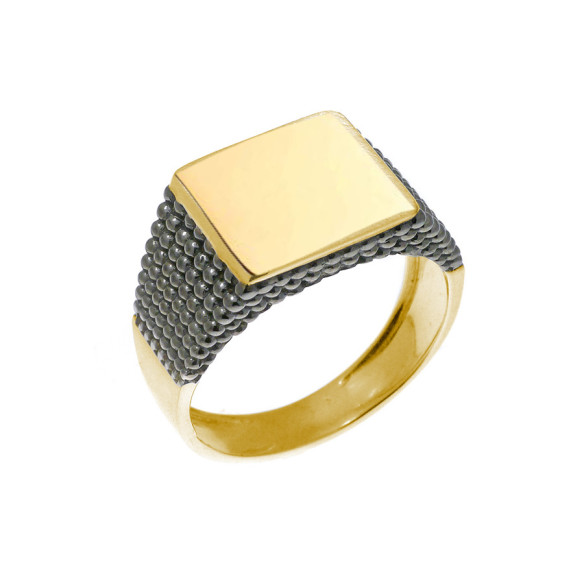 Modern Square Gold Seal Balls - Man rings stamps