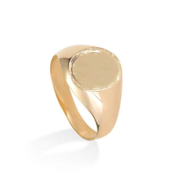 Rose Gold Seal Oval Recordable - Man rings stamps
