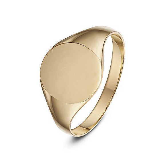 Timbro rotondo vintage in oro rosa - Man anelli francobolli