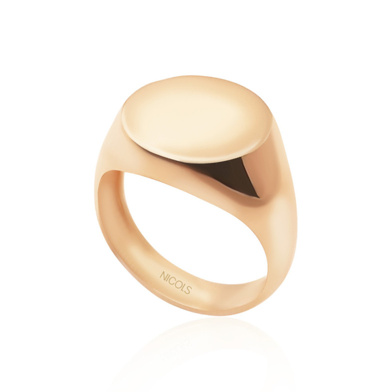 Sello Oro Rosa Mujer Redondo Vintage - Anelli d'oro rose