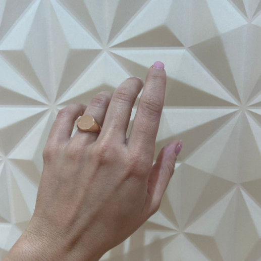 Sello Oro Rosa Mujer Redondo Vintage - Anelli d'oro rose 2