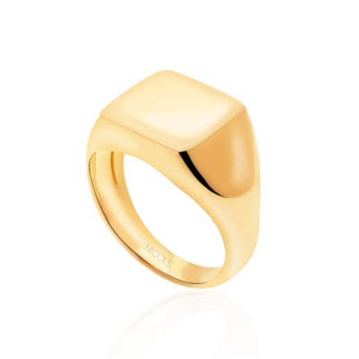 Sello Oro Amarillo Mujer Cuadrado Vintage - aktuelle designs
