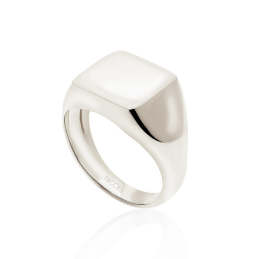 Sello Oro Blanco Mujer Cuadrado Vintage - diseños vintage