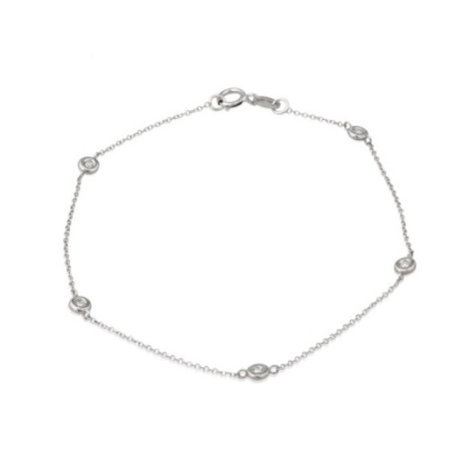 Pulsera Oro Diamantes 5 Spot - PULSERAS