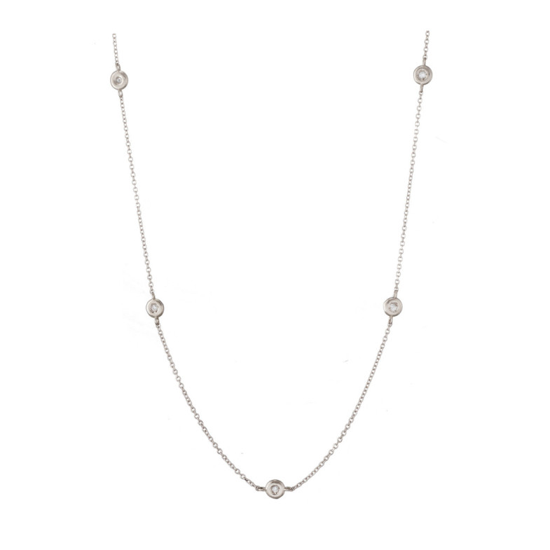 Collar Oro Diamantes 5 Spot - Collares de Diamantes