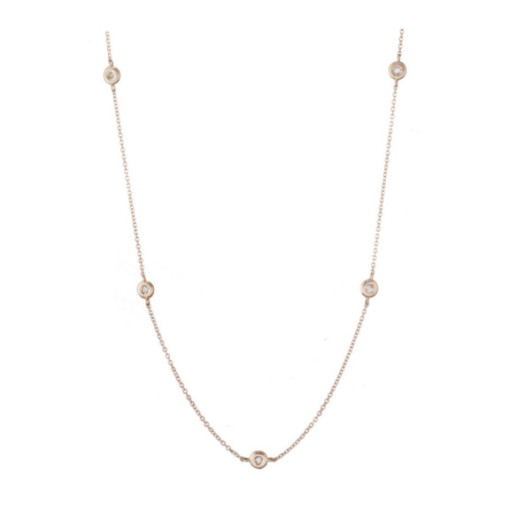 Collar Oro Diamantes 5 Spot - Colliers diamant