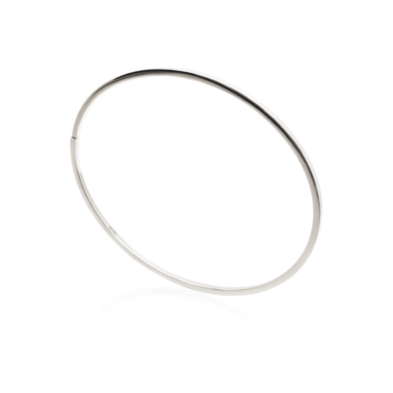 Pulsera Tubo Cuadrado Oro Blanco - Brazaletes de Oro