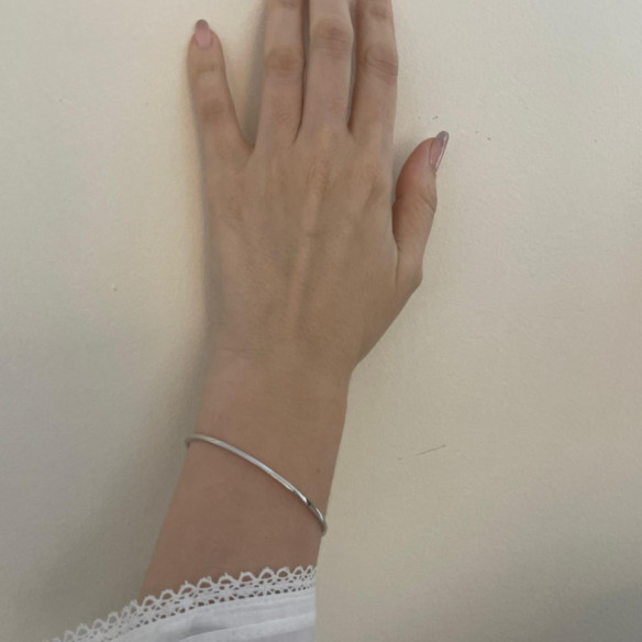 White Gold Square Tube Bracelet - Gold bracelets