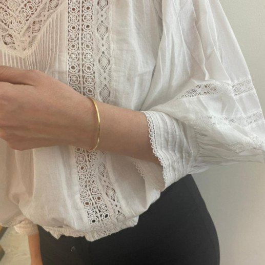 Pulsera Tubo Cuadrado Oro Amarillo - Braccialetti d'oro 2
