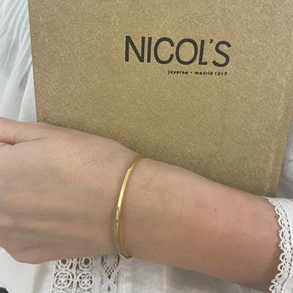 Pulsera Tubo Cuadrado Oro Rosa - Brazaletes de Oro
