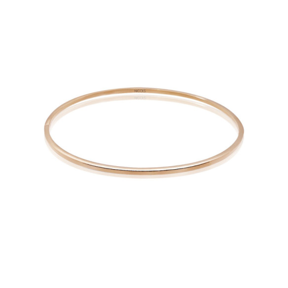 Pulsera Tubo Cuadrado Oro Rosa - Pulseiras de ouro