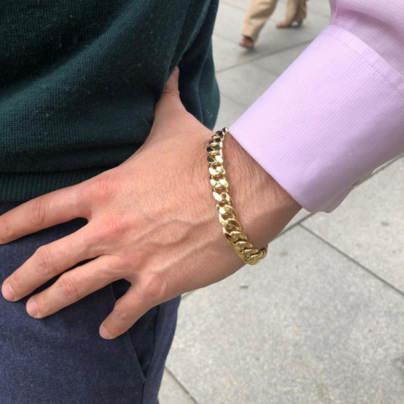 18K Gold Cuban Link Bracelet 10Mm - Jewels of Man