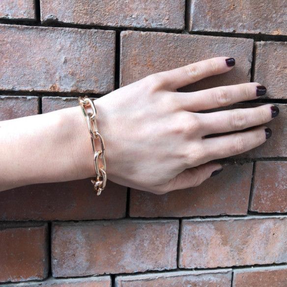 Bracciale in oro rosa 18K Eslabon 60X10 - BRACCIALI