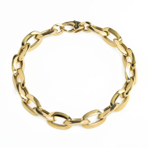 Bracciale in oro 18K Eslabon Bisel 15X9 - BRACCIALI