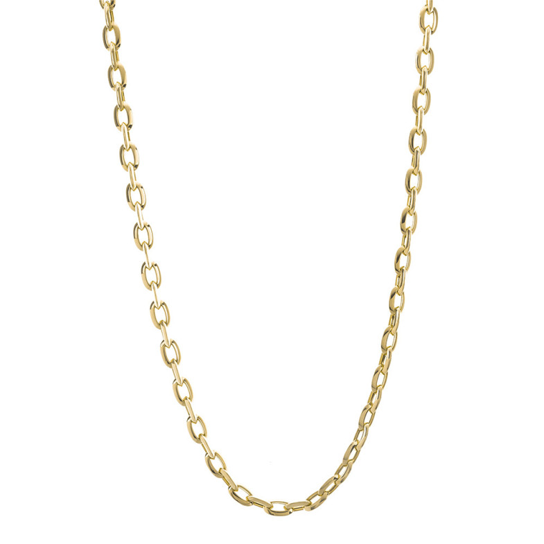 Cadena Oro 18K Eslabon Bisel 60Cm - Cadenas de Oro Hombre