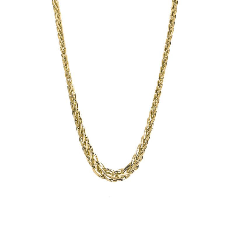 Cadena Oro 18K Eslabon Trenza 48Cm - COLGANTES